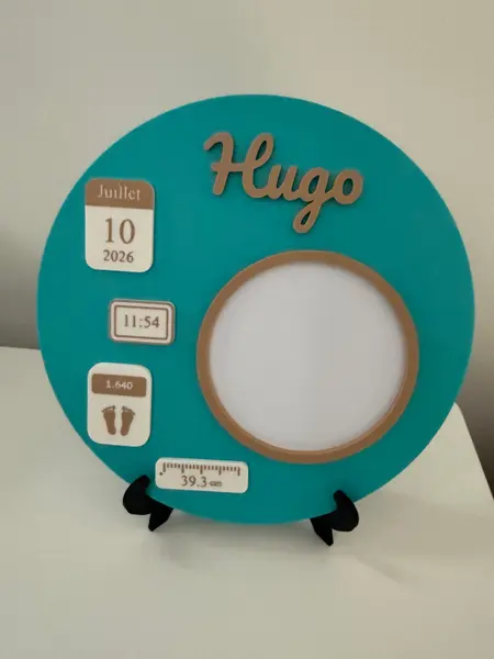 Disque de Naissance Personnalisé 3D